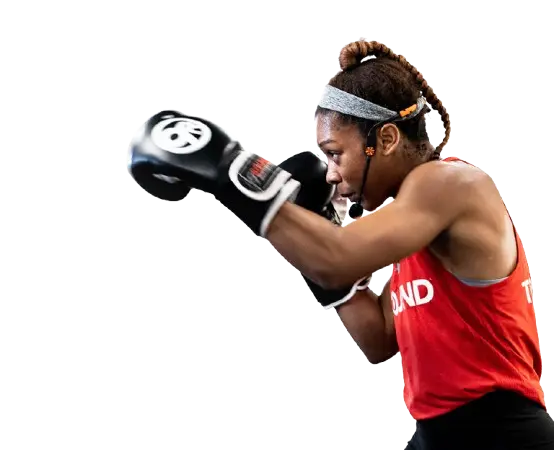 9Round athlete practicing punches